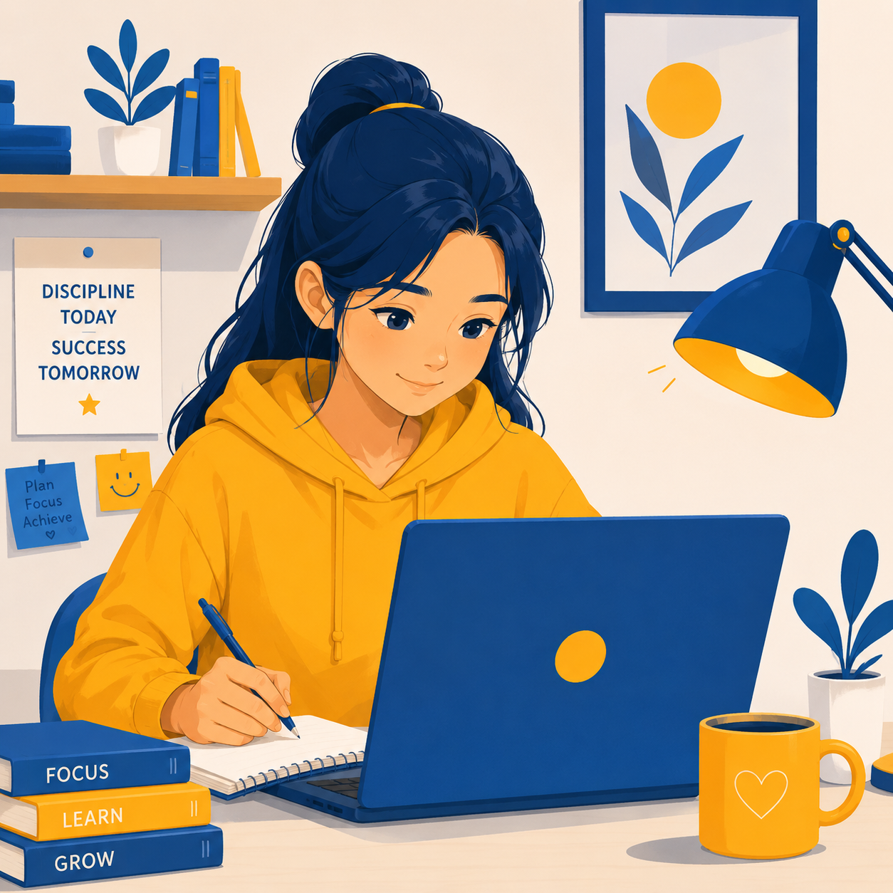 Student learning online